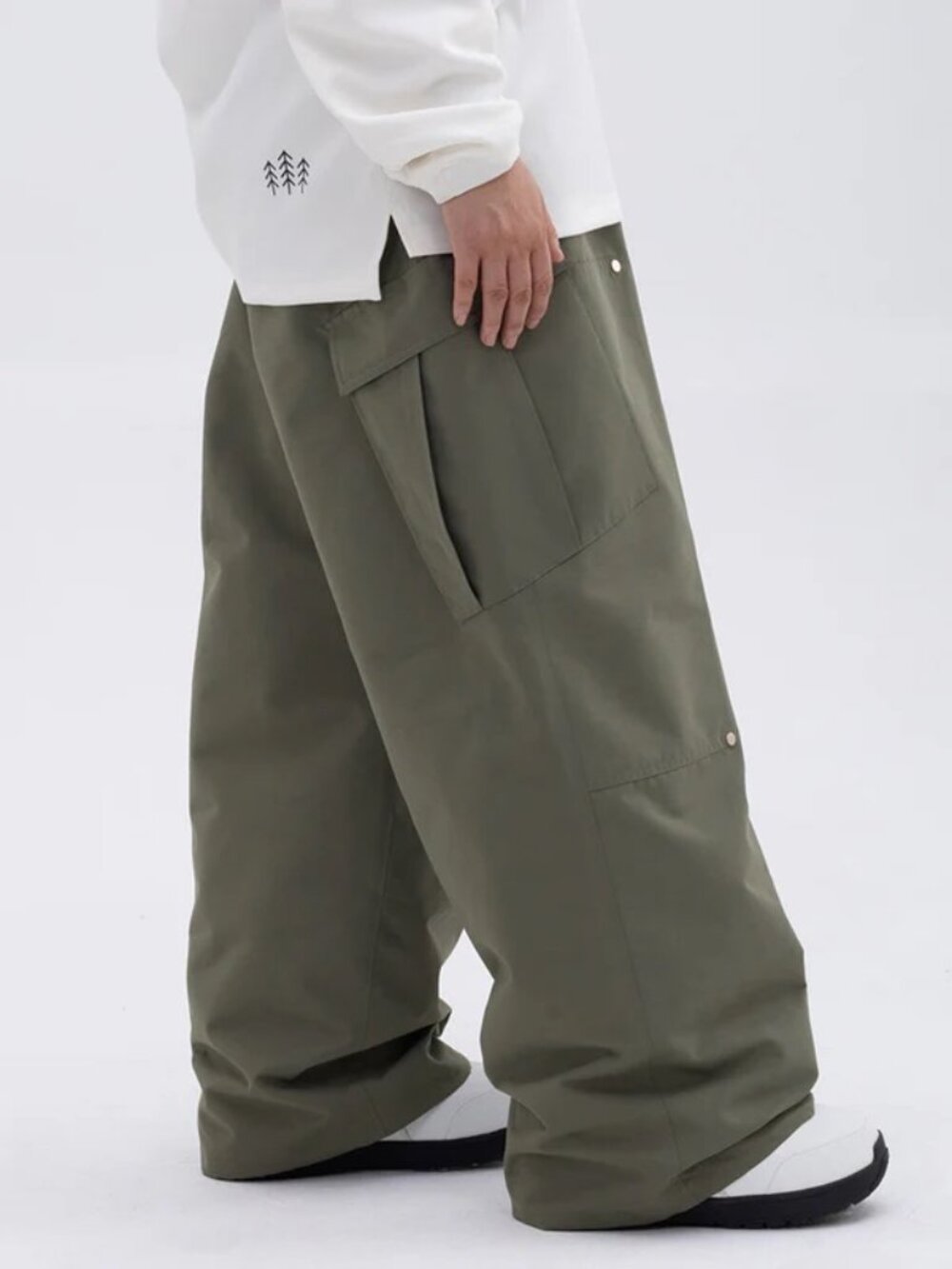 NWT Snowverb Women's Medium Double Knee Mountain Freestyle Baggy Snow Pants